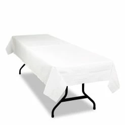 Coupon 🤩 Tablemate® Table Set Poly Tissue Table Cover, 54" X 108", White, 6/Pack 🧨