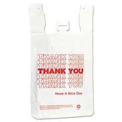 Best Pirce ❤️ Inteplast Group HDPE T-Shirt Bags, 14 Microns, 12" X 23", White, 500/Carton ⭐
