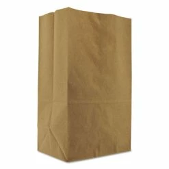 Discount ❤️ General Squat Paper Grocery Bags, 57 Lb Capacity, 1/8 BBL, 10.13" X 6.75" X 14.38", Kraft, 500 Bags 🔔