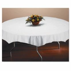 Wholesale 🔔 Hoffmaster® Tissue/Poly Tablecovers, 82" Diameter, White, 25/Carton 👏
