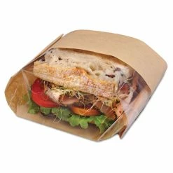 Brand new 🎉 Bagcraft Dubl View Sandwich Bags, 2.35 Mil, 9.5" X 2.75", Natural Brown, 500/Carton 🎉