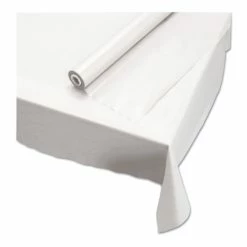 Outlet 😉 Hoffmaster® Plastic Roll Tablecover, 40" X 100 Ft, White 💯