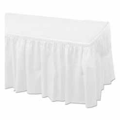 Cheapest 🧨 Hoffmaster® Tableskirts, Plastic, 29" X 14 Ft, White, 6/Carton 😉