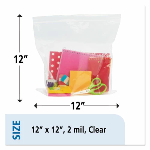 Promo 🤩 Stout® By Envision™ Seal Closure Bags, 2 Mil, 12" X 12", Clear, 500/Carton 😍 - Image 6