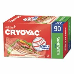 New ✨ Diversey™ Cryovac Sandwich Bags, 1.15 Mil, 6.5" X 5.88", Clear, 1080/Carton 🎁