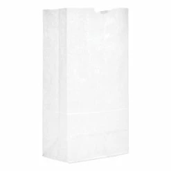 Discount ❤️ General Grocery Paper Bags, 40 Lb Capacity, #20, 8.25" X 5.94" X 16.13", White, 500 Bags 🛒