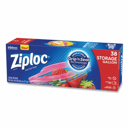 Budget 👏 Ziploc® Double Zipper Storage Bags, 1 Gal, 1.75 Mil, 10.56" X 10.75", Clear, 38 Bags/Box, 9 Boxes/Carton 😍 - Image 4