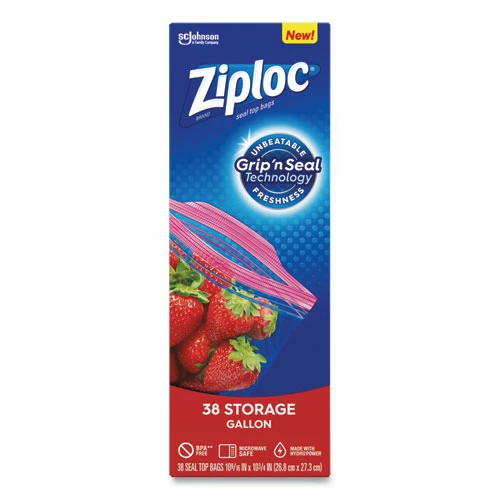 Budget 👏 Ziploc® Double Zipper Storage Bags, 1 Gal, 1.75 Mil, 10.56" X 10.75", Clear, 38 Bags/Box, 9 Boxes/Carton 😍 - Image 3