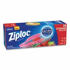 Discount 😀 Ziploc® Double Zipper Storage Bags, 1 Gal, 1.75 Mil, 10.56" X 10.75", Clear, 38/Box ❤️