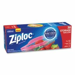 Budget 👏 Ziploc® Double Zipper Storage Bags, 1 Gal, 1.75 Mil, 10.56" X 10.75", Clear, 38 Bags/Box, 9 Boxes/Carton 😍