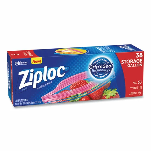 Budget 👏 Ziploc® Double Zipper Storage Bags, 1 Gal, 1.75 Mil, 10.56" X 10.75", Clear, 38 Bags/Box, 9 Boxes/Carton 😍
