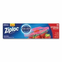 Wholesale 😍 Ziploc® Double Zipper Storage Bags, 1 Gal, 1.75 Mil, 9.6" X 12.1", Clear, 19 Bags/Box, 12 Boxes/Carton 🔔