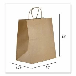 Best Pirce 🌟 Prime Time Packaging Kraft Paper Bags, Bistro, 10 X 6.75 X 12, Natural, 250/Carton 🌟
