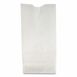 Outlet 🥰 General Grocery Paper Bags, 30 Lb Capacity, #2, 4.31" X 2.44" X 7.88", White, 500 Bags 👍