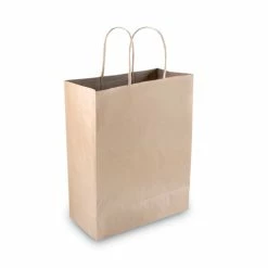 Outlet ✨ COSCO Premium Shopping Bag, 10" X 4.5" X 13", Brown Kraft, 50/Box 😍