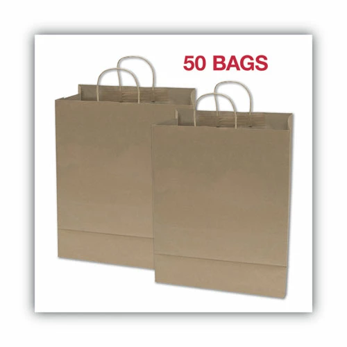 Best reviews of 🤩 COSCO Premium Shopping Bag, 12" X 6.5" X 17", Brown Kraft, 50/Box 🎉 - Image 4