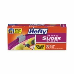 Cheapest 👍 Hefty® Slider Bags, 1 Gal, 1.5 Mil, 10.56" X 11", Clear, 30/Box 🛒
