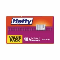 Buy 🌟 Hefty® Slider Bags, 1 Gal, 1.5 Mil, 10.56" X 11", Clear, 30 Bags/Box, 9 Boxes/Carton 🎁
