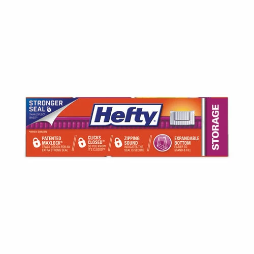 Buy 🌟 Hefty® Slider Bags, 1 Gal, 1.5 Mil, 10.56" X 11", Clear, 30 Bags/Box, 9 Boxes/Carton 🎁 - Image 4