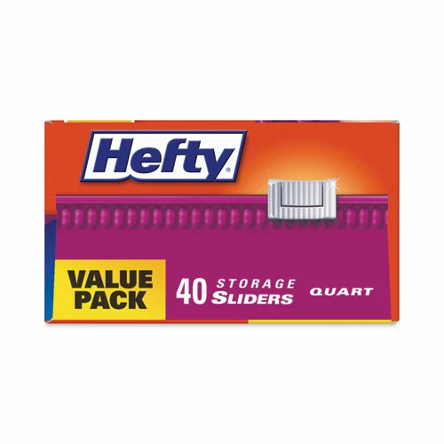 Buy 🌟 Hefty® Slider Bags, 1 Gal, 1.5 Mil, 10.56" X 11", Clear, 30 Bags/Box, 9 Boxes/Carton 🎁 - Image 2