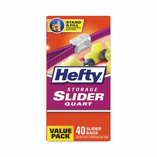 Buy 🌟 Hefty® Slider Bags, 1 Gal, 1.5 Mil, 10.56" X 11", Clear, 30 Bags/Box, 9 Boxes/Carton 🎁 - Image 5