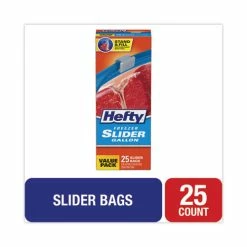 Best reviews of ✔️ Hefty® Slider Bags, 1 Gal, 2.5 Mil, 10.56" X 11", Clear, 25 Bags/Box, 9 Boxes/Carton ⭐
