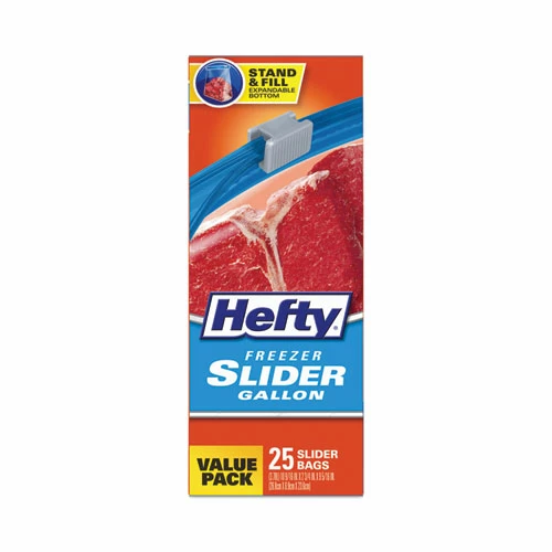 Best reviews of ✔️ Hefty® Slider Bags, 1 Gal, 2.5 Mil, 10.56" X 11", Clear, 25 Bags/Box, 9 Boxes/Carton ⭐ - Image 2