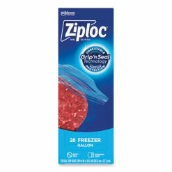 Best reviews of 🥰 Ziploc® Zipper Freezer Bags, 1 Gal, 2.7 Mil, 9.6" X 12.1", Clear, 28 Bags/Box, 9 Boxes/Carton ✔️
