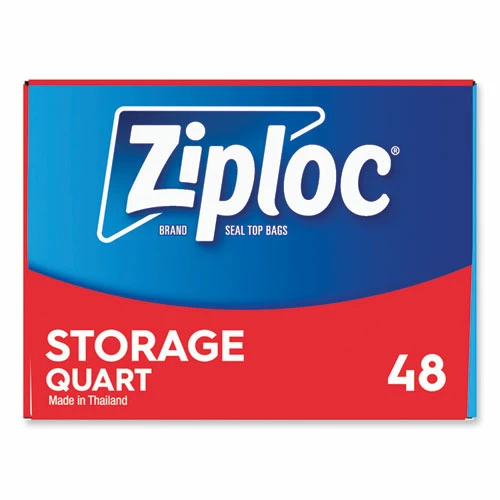 Deals ❤️ Ziploc® Double Zipper Storage Bags, 1 Qt, 1.75 Mil, 9.63" X 8.5", Clear, 9/Carton 🧨 - Image 2