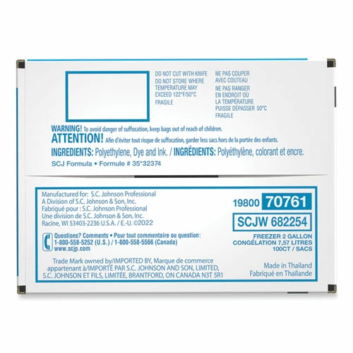 Coupon ✨ Ziploc® Double Zipper Freezer Bags, 2 Gal, 2.7 Mil, 13" X 15.5", Clear, 100/Carton 🔔 - Image 5