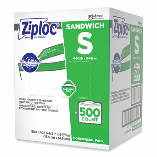 Cheap 🛒 Ziploc® Resealable Sandwich Bags, 1.2 Mil, 6.5" X 6", Clear, 500/Box 🥰 - Image 2