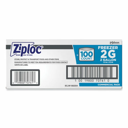 Coupon ✨ Ziploc® Double Zipper Freezer Bags, 2 Gal, 2.7 Mil, 13" X 15.5", Clear, 100/Carton 🔔 - Image 4