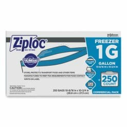 Cheapest 🎉 Ziploc® Double Zipper Freezer Bags, 1 Gal, 2.7 Mil, 10.56" X 10.75", Clear, 250/Carton 🧨