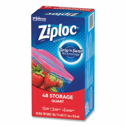 Deals ❤️ Ziploc® Double Zipper Storage Bags, 1 Qt, 1.75 Mil, 9.63" X 8.5", Clear, 9/Carton 🧨 - Image 4